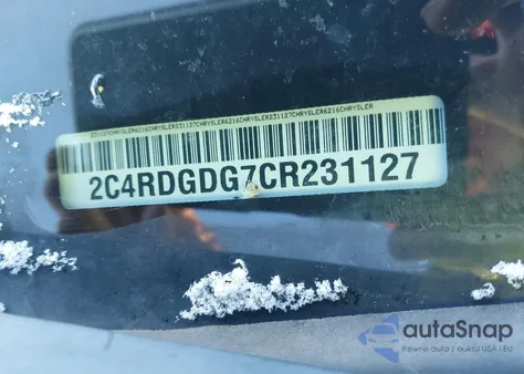 2012 Dodge Grand Caravan Crew z USA, uszkodzony, nr VIN 2C4RDGDG7CR231127